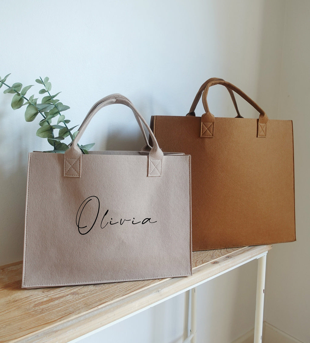 Premium Felt Tote Bag，Personalized Bag