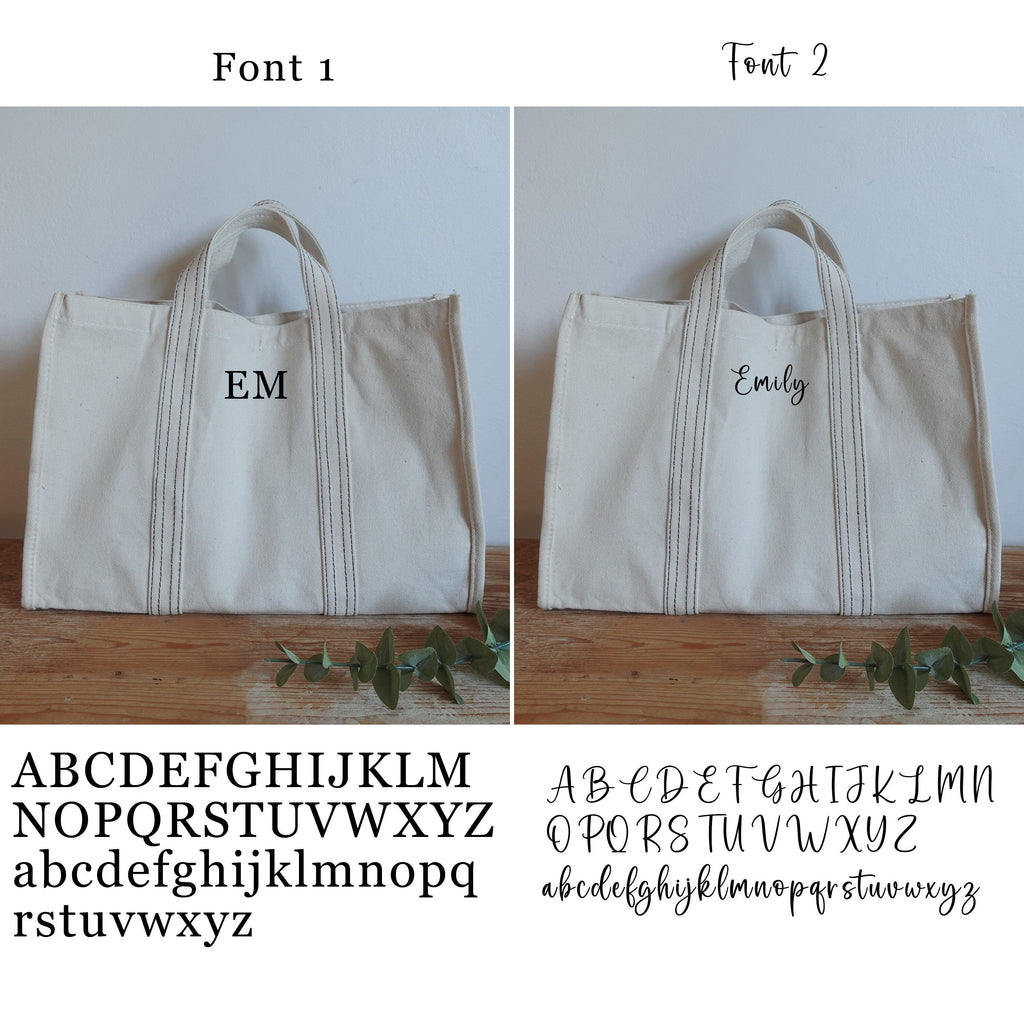 BeLettered. Personalized Canvas Tote Bag