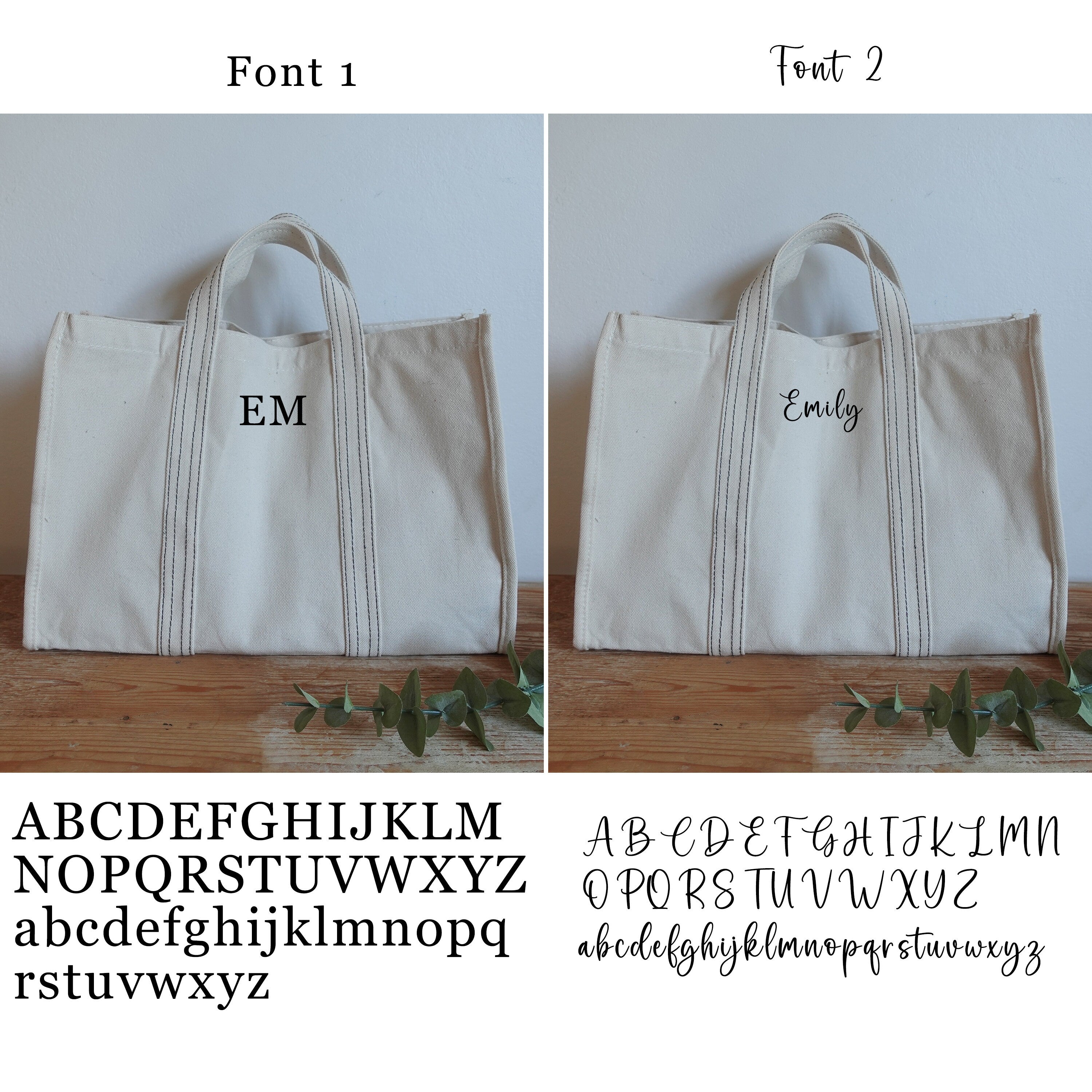 BeLettered. Personalized Canvas Tote Bag