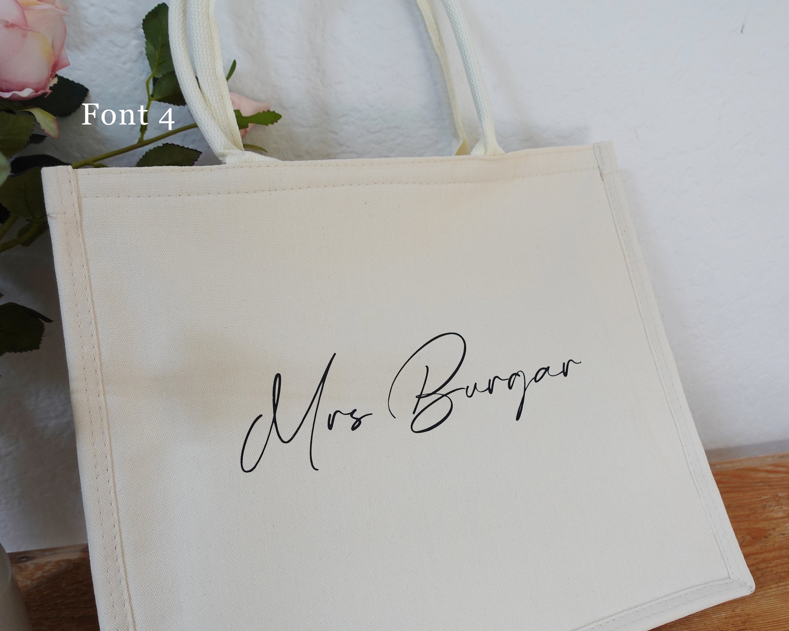 Personalised Tote Bag, A4 Bag, Canvas Bag