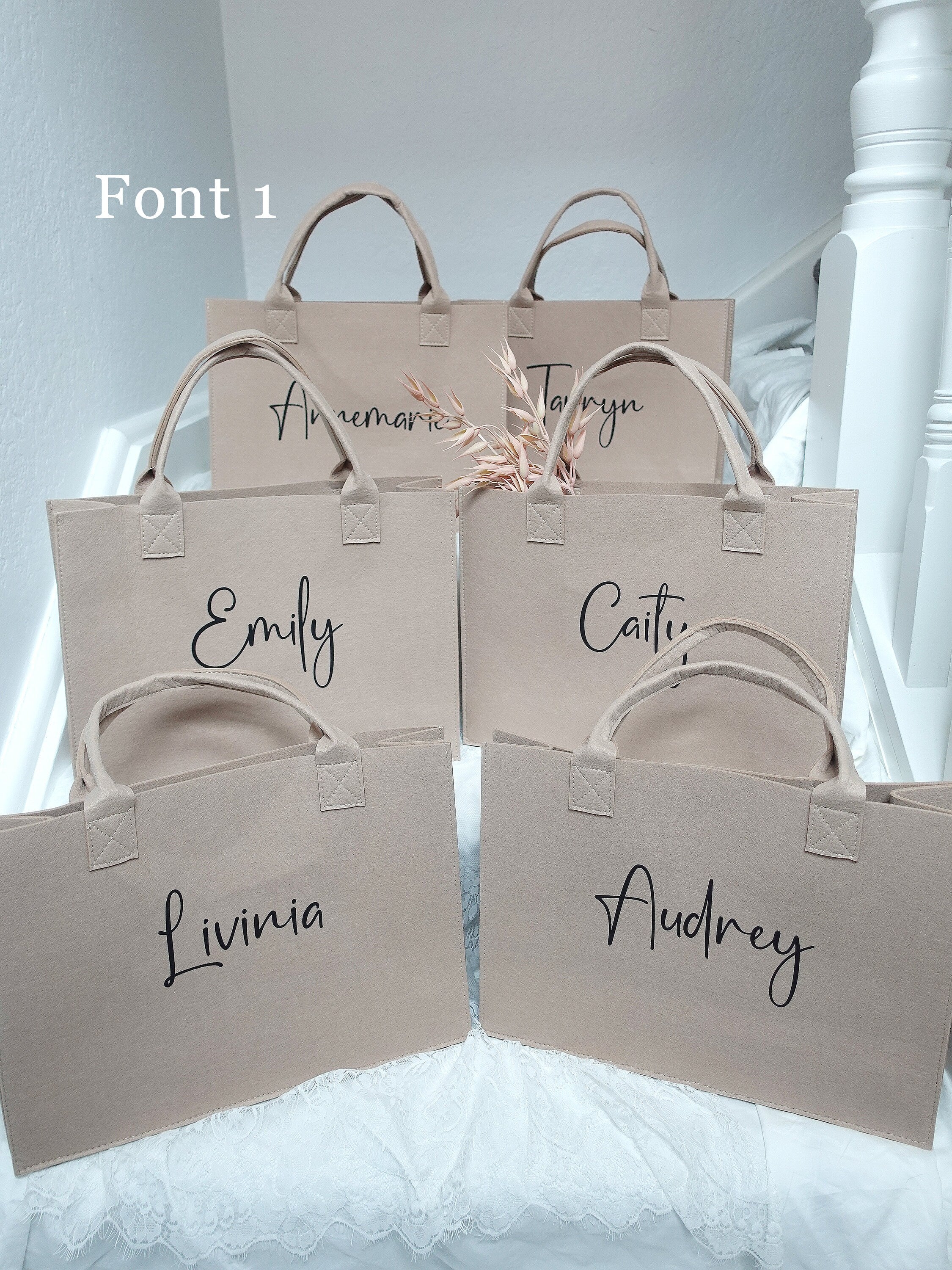 Premium Felt Tote Bag，Personalized Bag