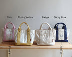 BeLettered.  Personalized Mini Canvas Boat Tote Bag