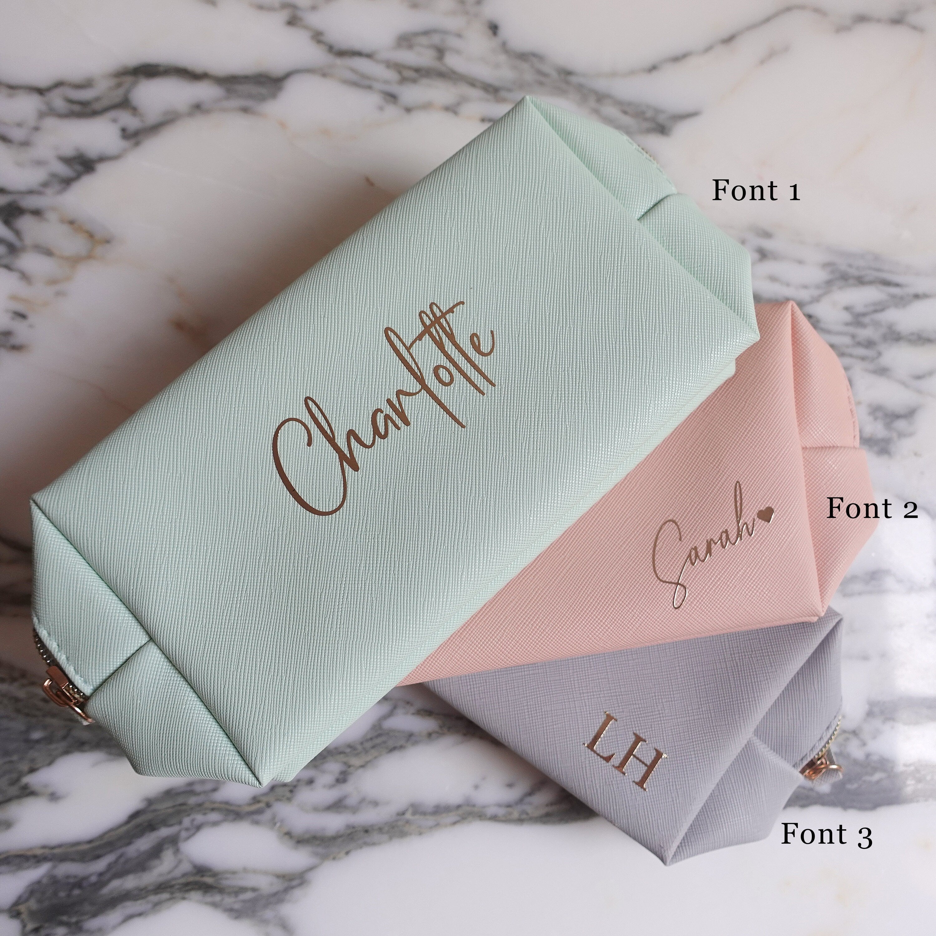 BeLettered. Toiletry Bag PU Leather Makeup Bag