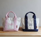 BeLettered.  Personalized Mini Canvas Boat Tote Bag