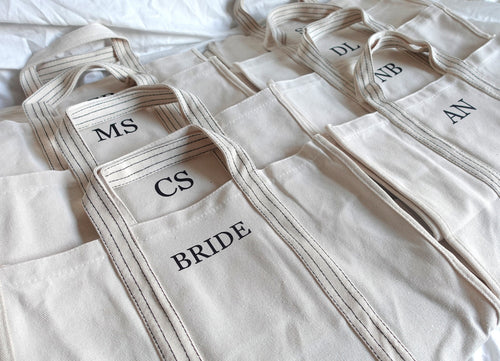 BeLettered. Personalized Canvas Tote Bag