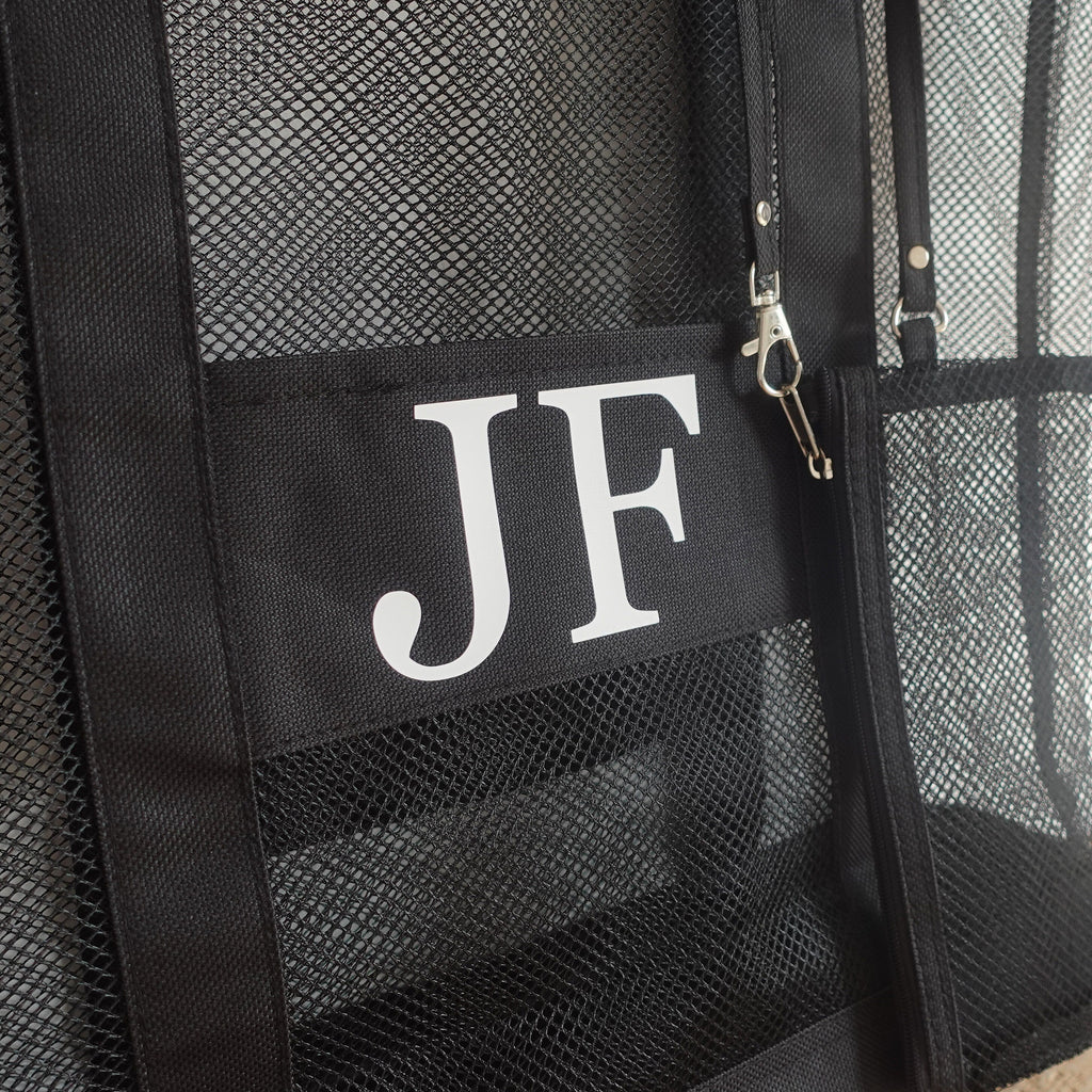 Mesh Personalized Tote Bag with Initials
