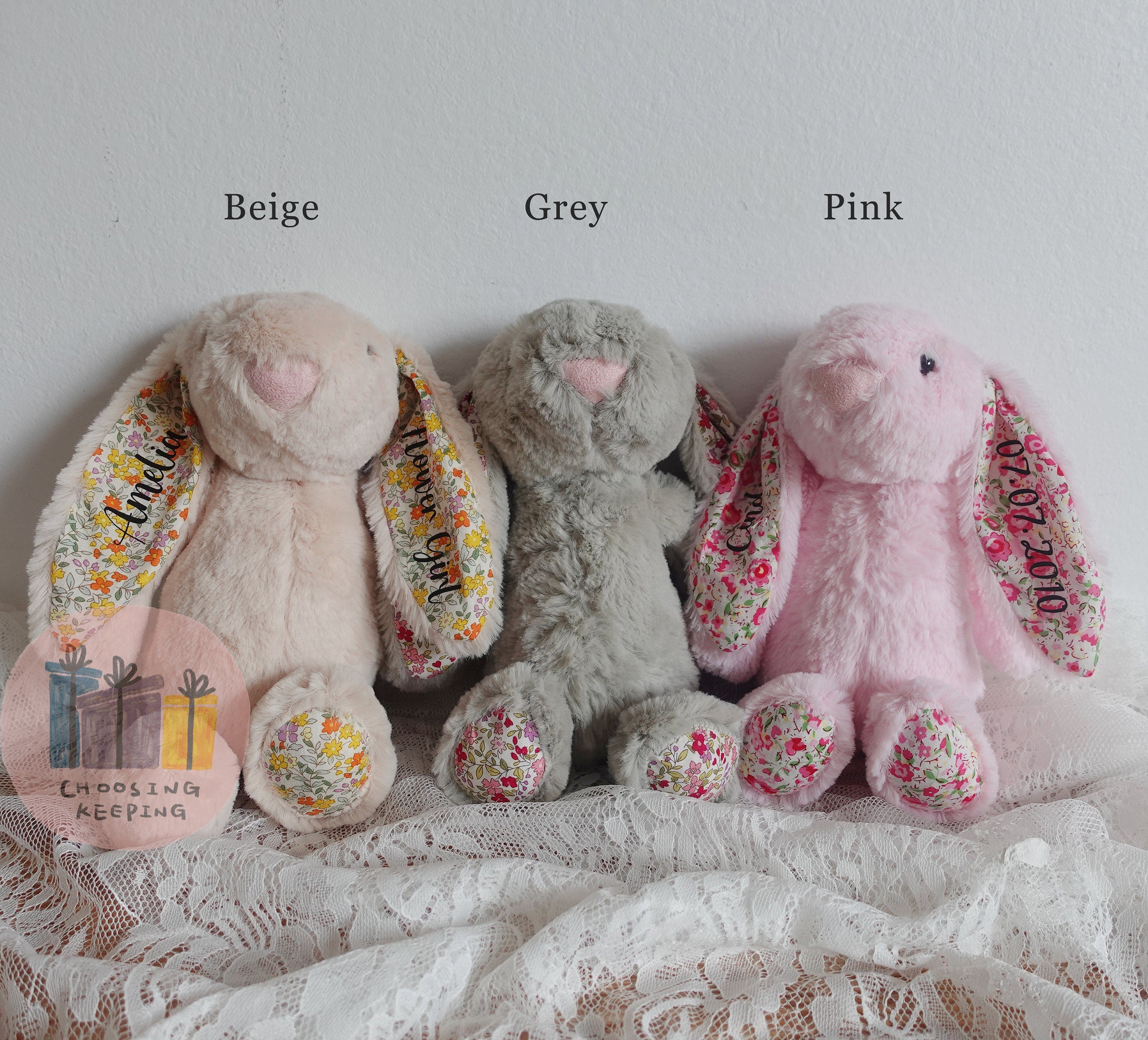 Personalised Flower Girl Gift,  Easter Bunny