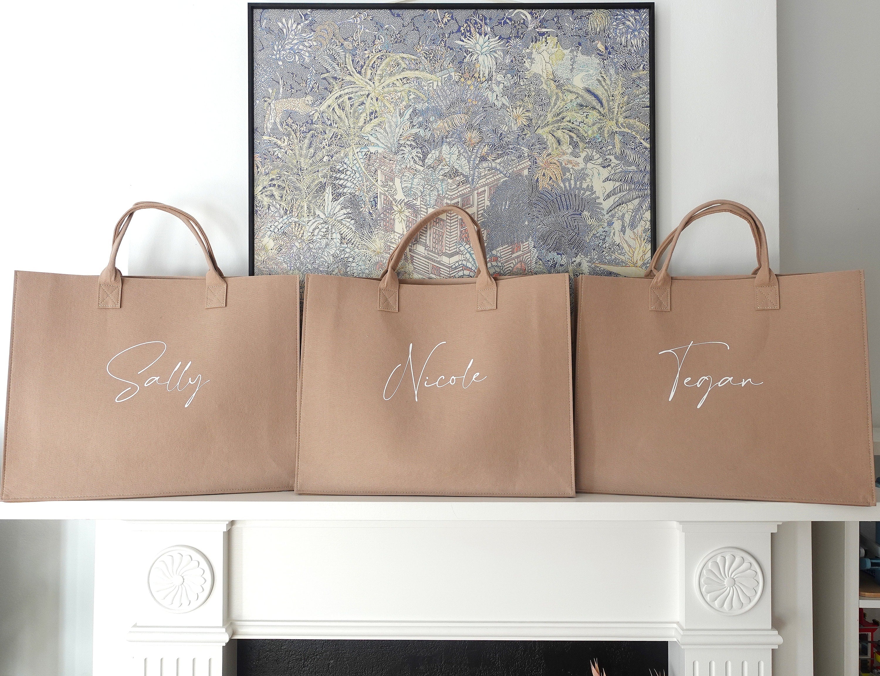 Premium Felt Tote Bag，Personalized Bag
