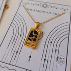 GOLD FILLED Tarot Card Necklace