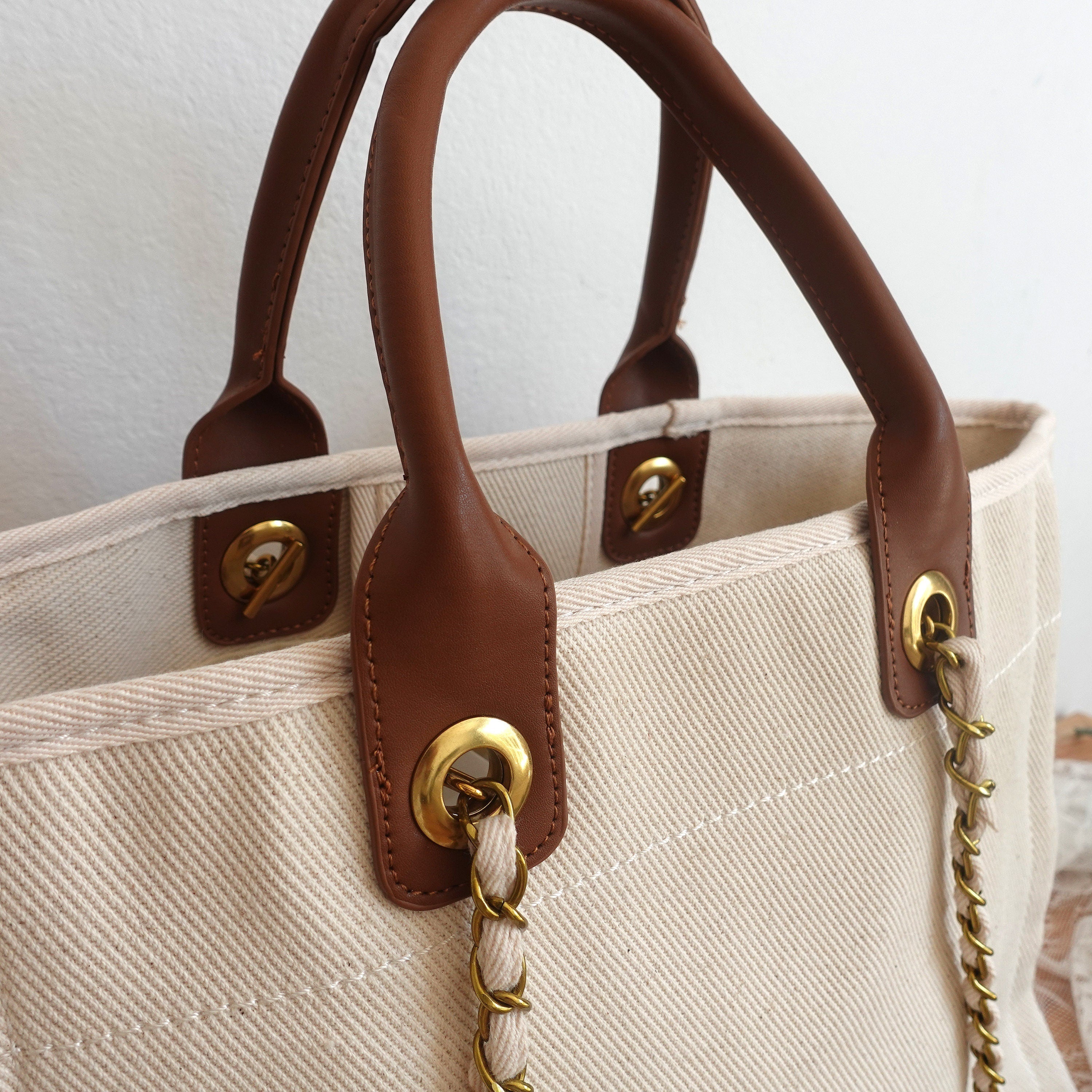 BeLettered.  Personalised Shoulder Tote Bag with Chain