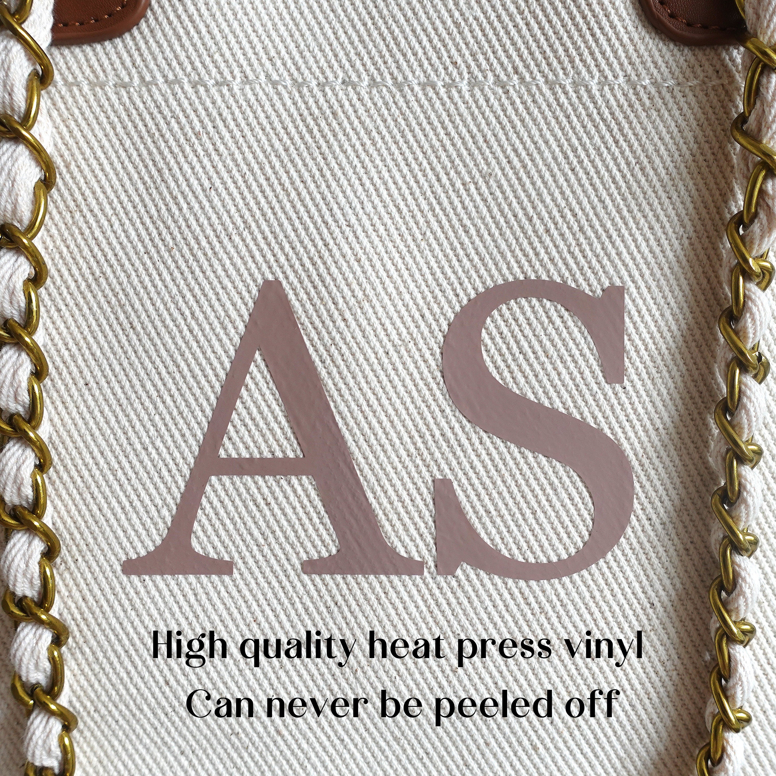 BeLettered.  Personalised Shoulder Tote Bag with Chain