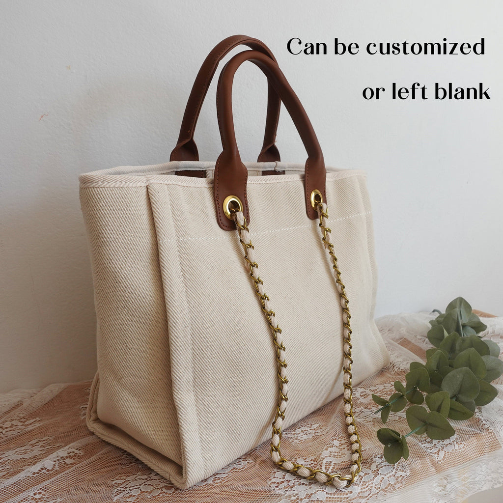 BeLettered.  Personalised Shoulder Tote Bag with Chain