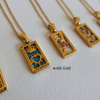 GOLD FILLED Tarot Card Necklace