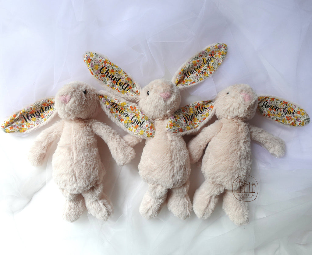 Personalised Flower Girl Gift,  Easter Bunny