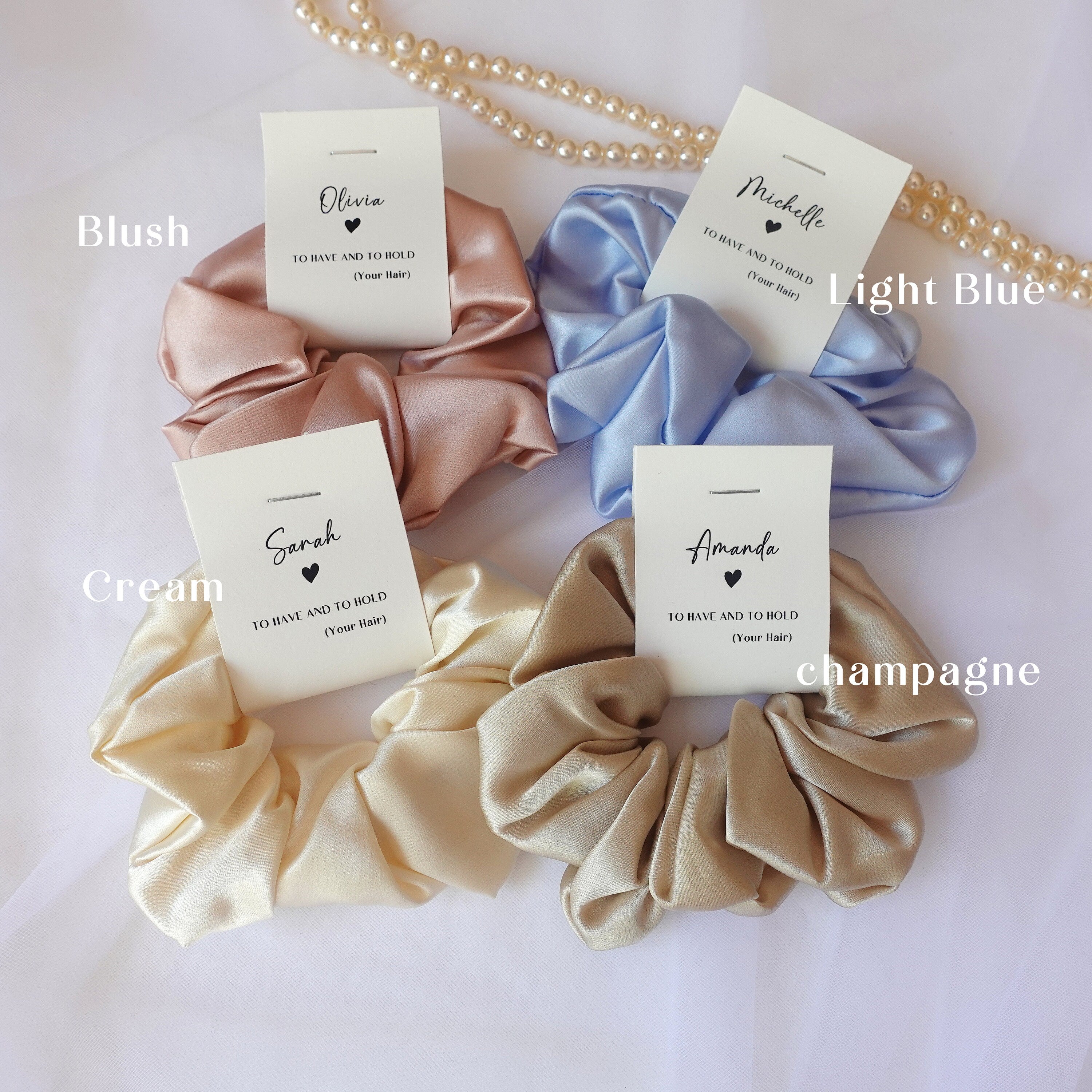 100% Mulberry Silk Hair Scrunchies