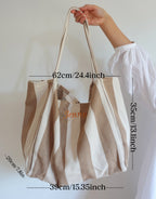Embroidered Tote Bags, Striped Bag