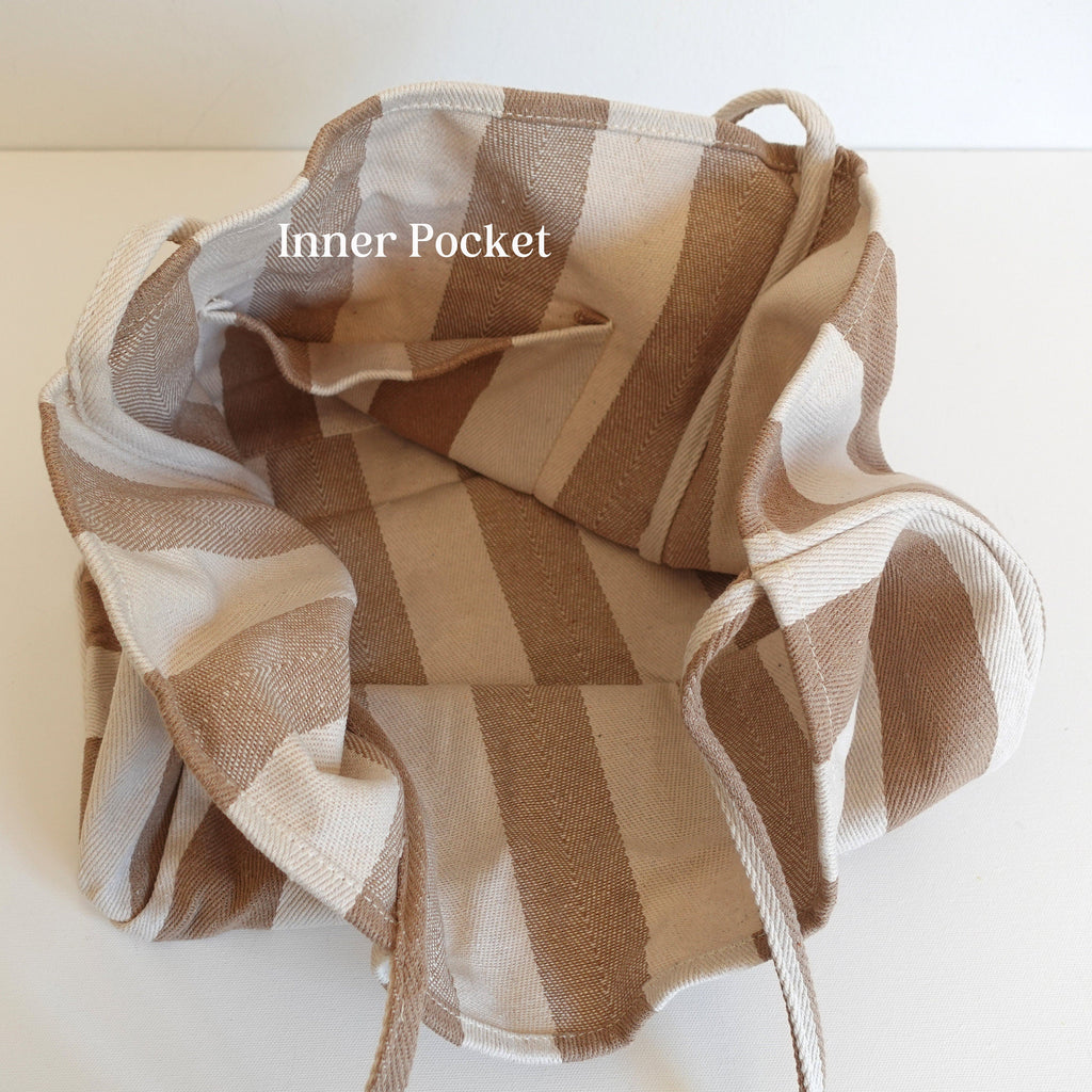 Embroidered Tote Bags, Striped Bag