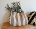Embroidered Tote Bags, Striped Bag