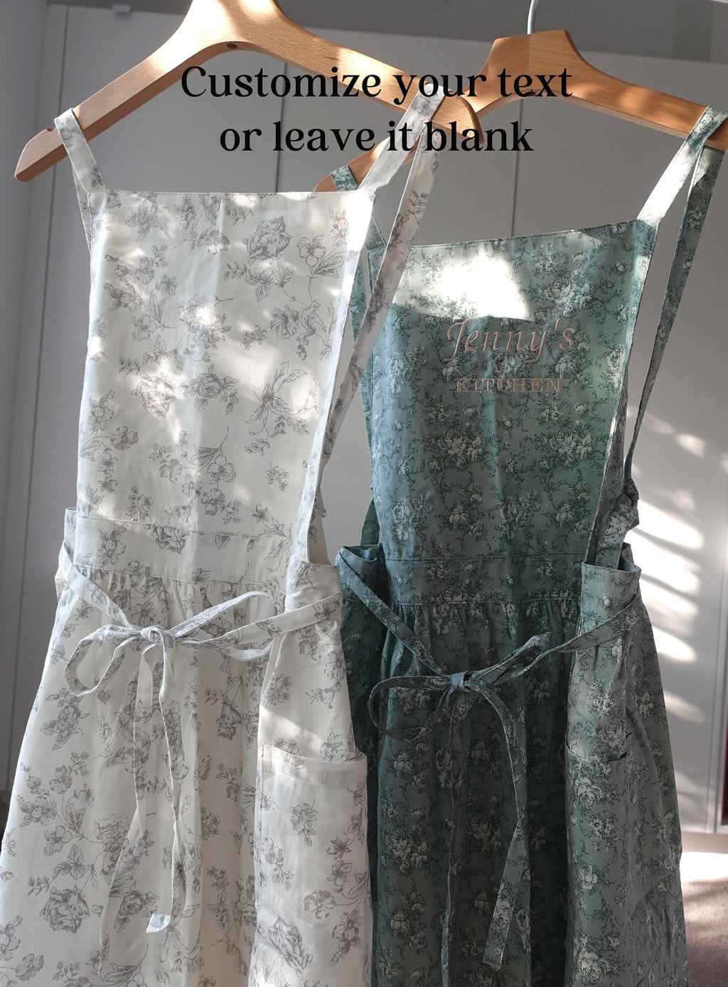 BeLettered.  Personalized Embroidered Floral Apron Dress