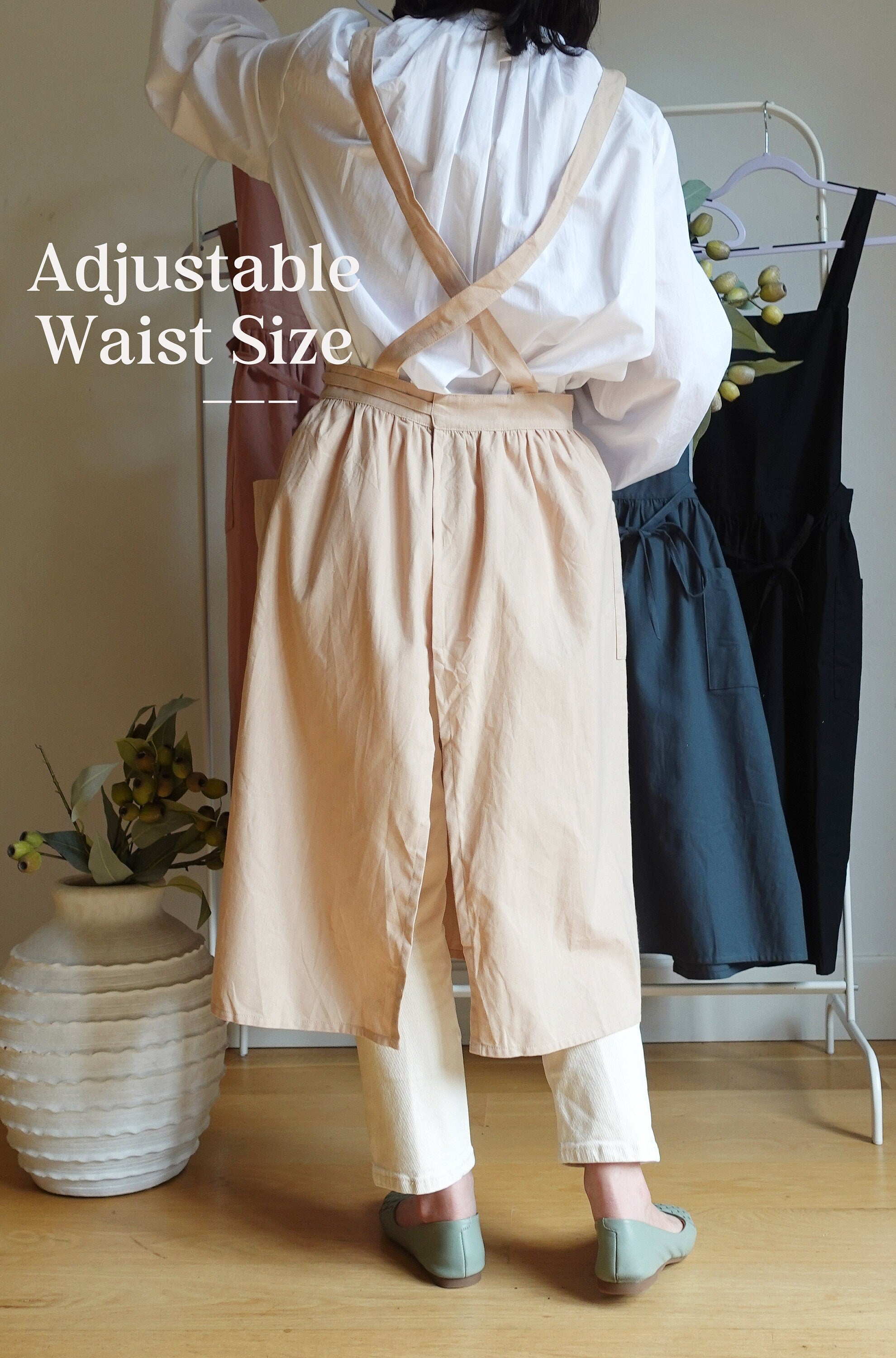 BeLettered.  Personalized Apron Dress with Pockets, Custom Name