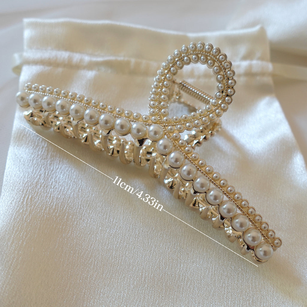 Personalized Pearl Hair Clips