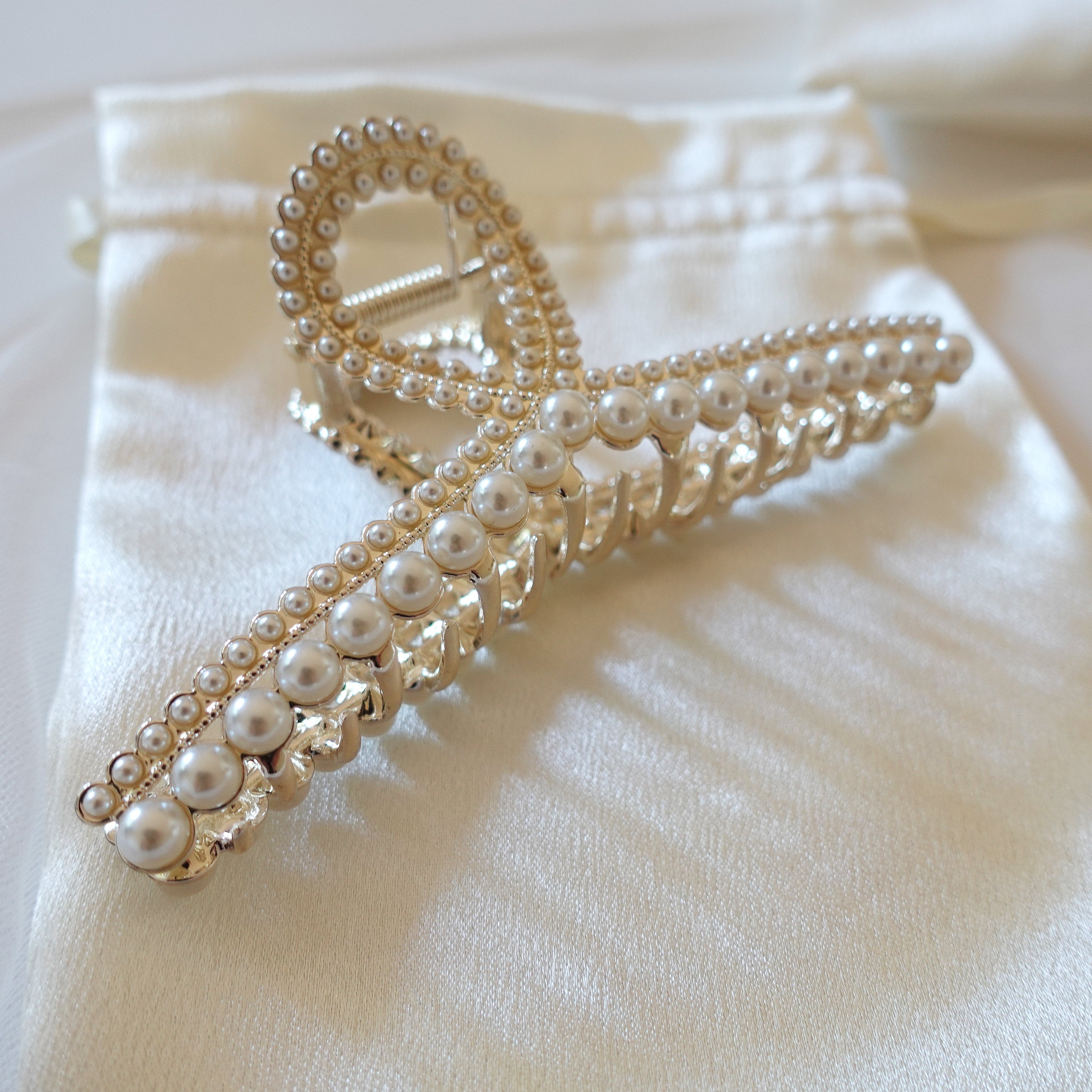 Personalized Pearl Hair Clips