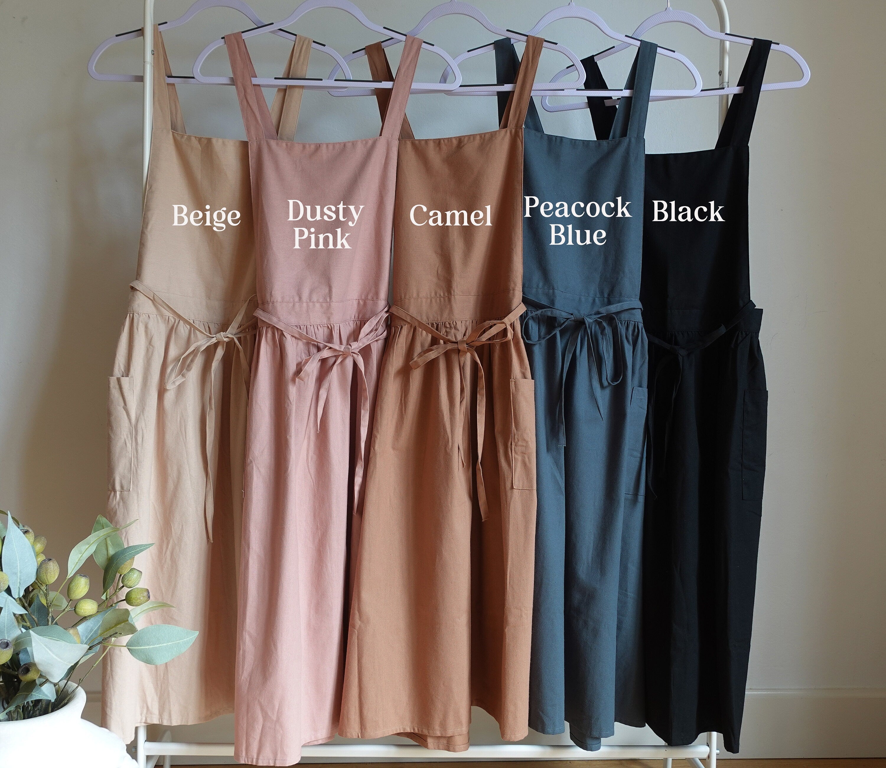 BeLettered.  Personalized Apron Dress with Pockets, Custom Name