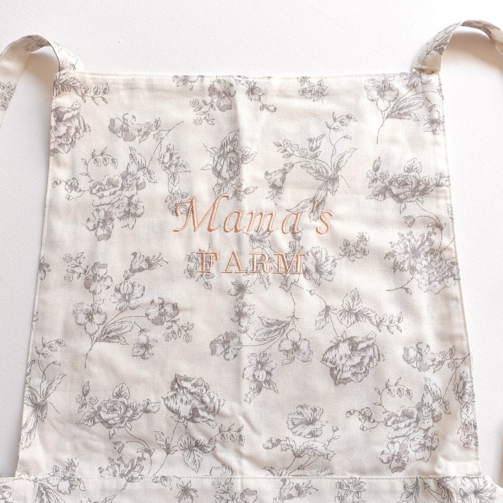 BeLettered.  Personalized Embroidered Floral Apron Dress