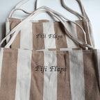 Embroidered Tote Bags, Striped Bag