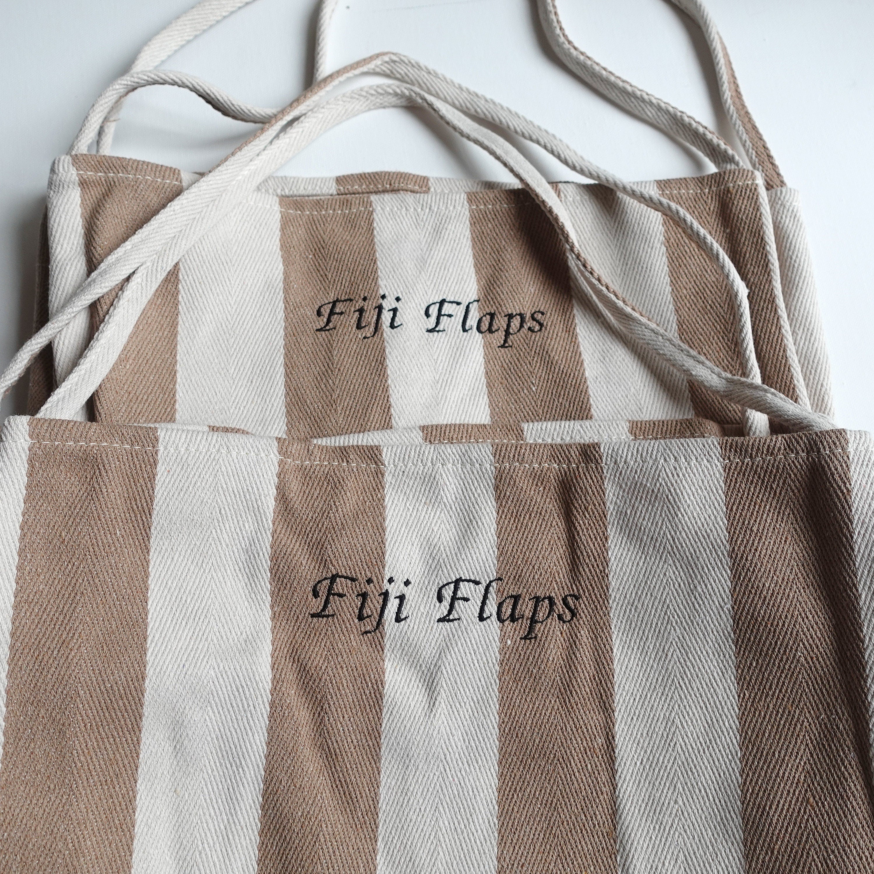 Embroidered Tote Bags, Striped Bag