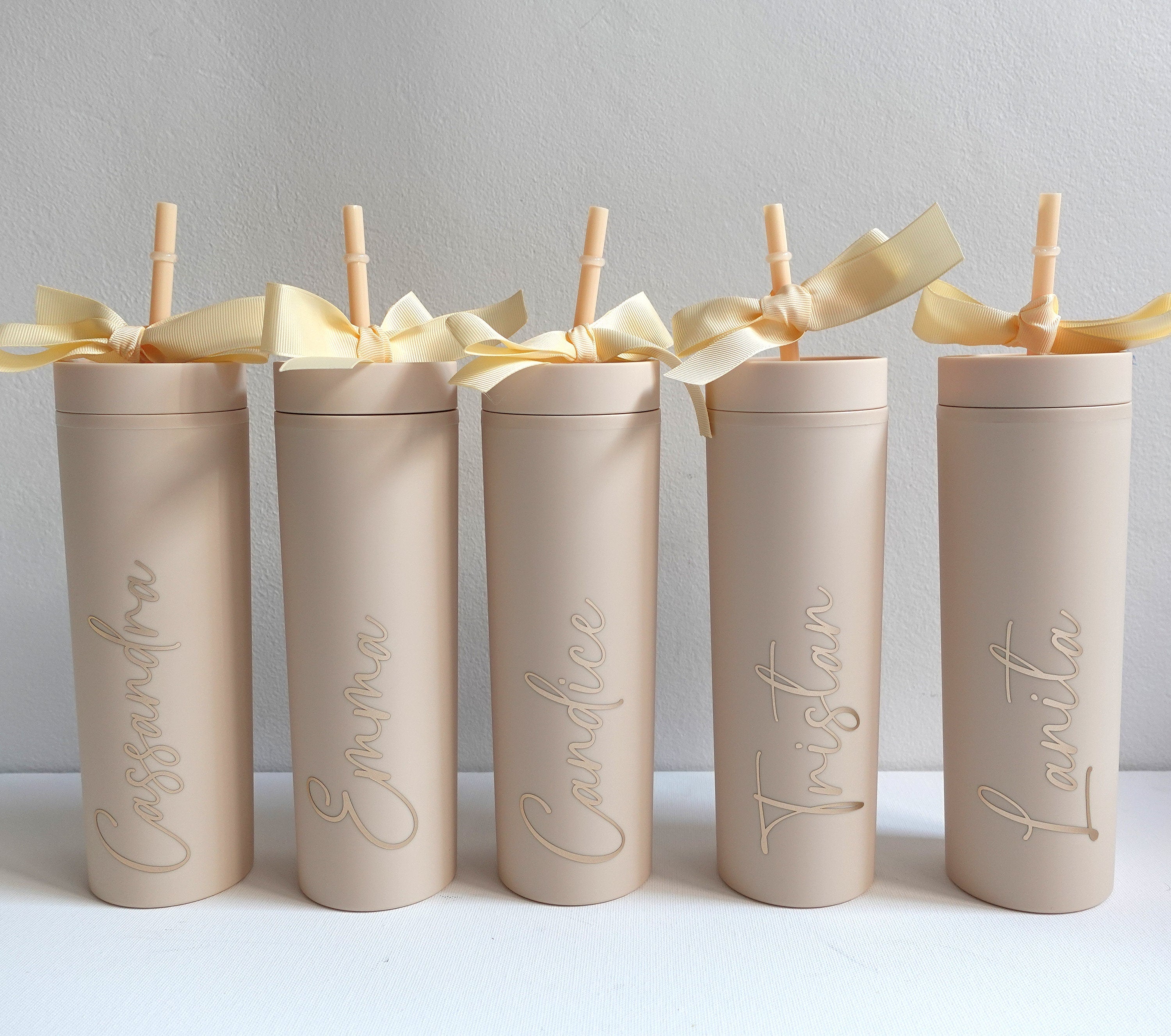 BeLettered. Personalised Skinny Tumbler with Straw