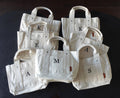 BeLettered.  Personalized Mini Canvas Boat Tote Bag