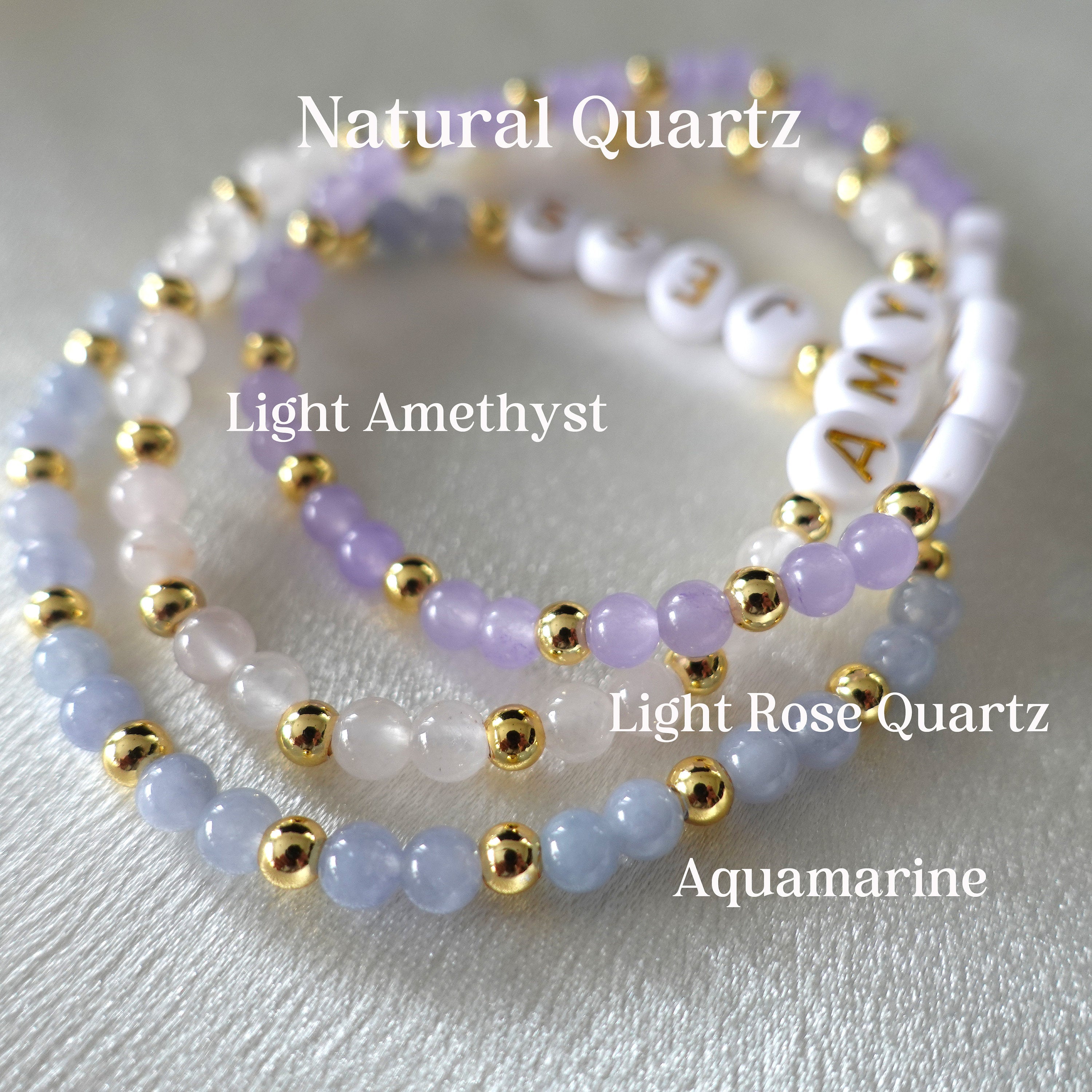 Custom Name Beaded Bracelet, Personalized Gift