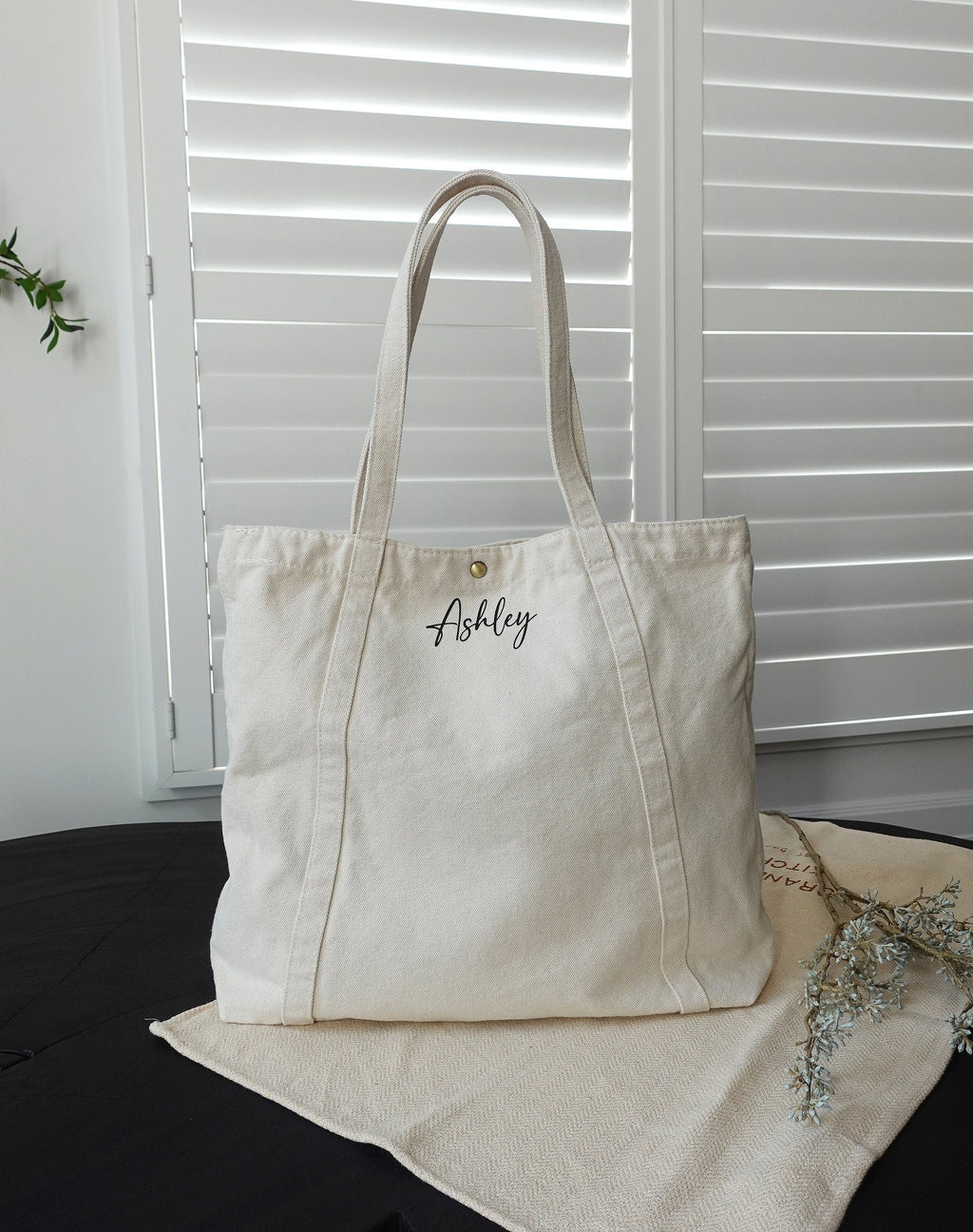 BeLettered. Personalized Canvas Tote Bag