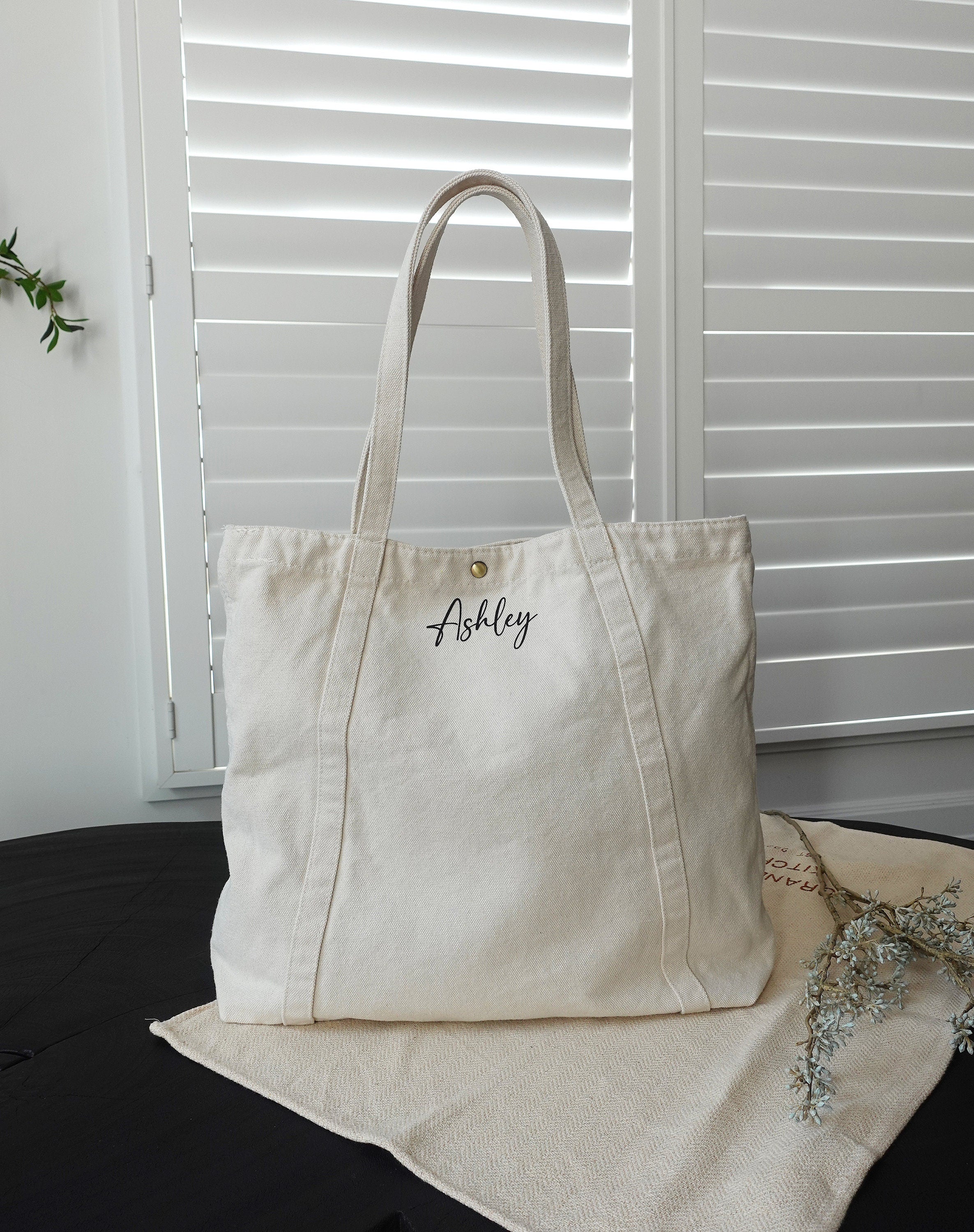 BeLettered. Personalized Canvas Tote Bag