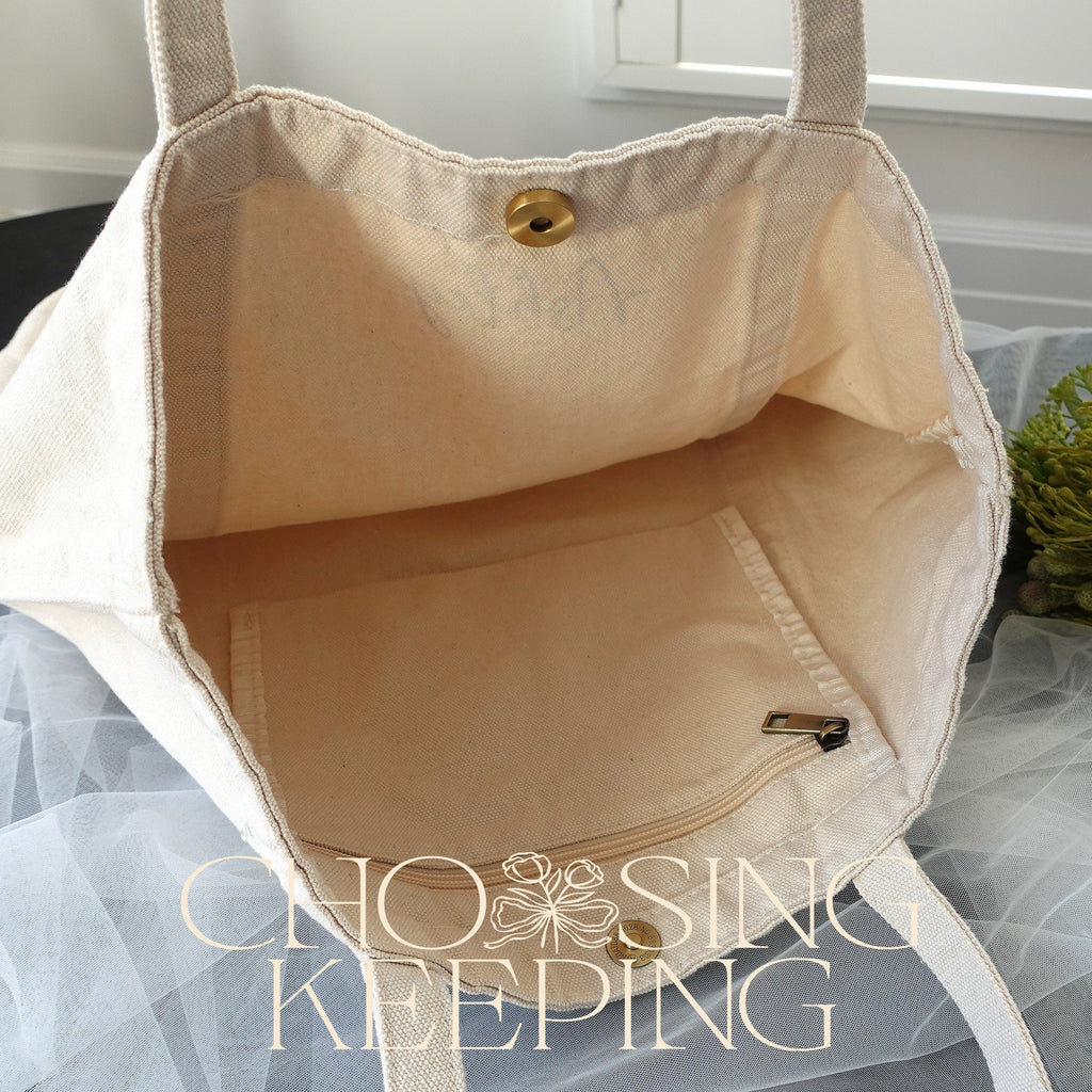 BeLettered. Personalized Canvas Tote Bag