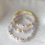 Custom Name Beaded Bracelet, Personalized Gift