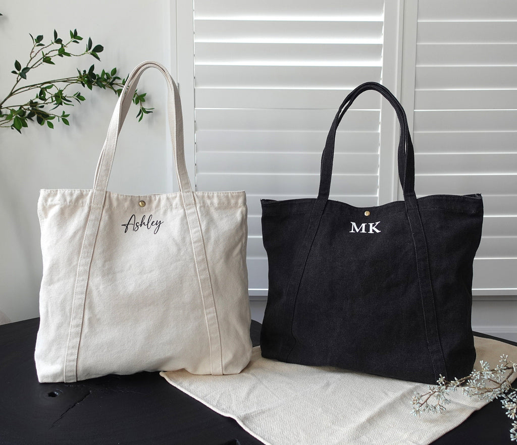 BeLettered. Personalized Canvas Tote Bag