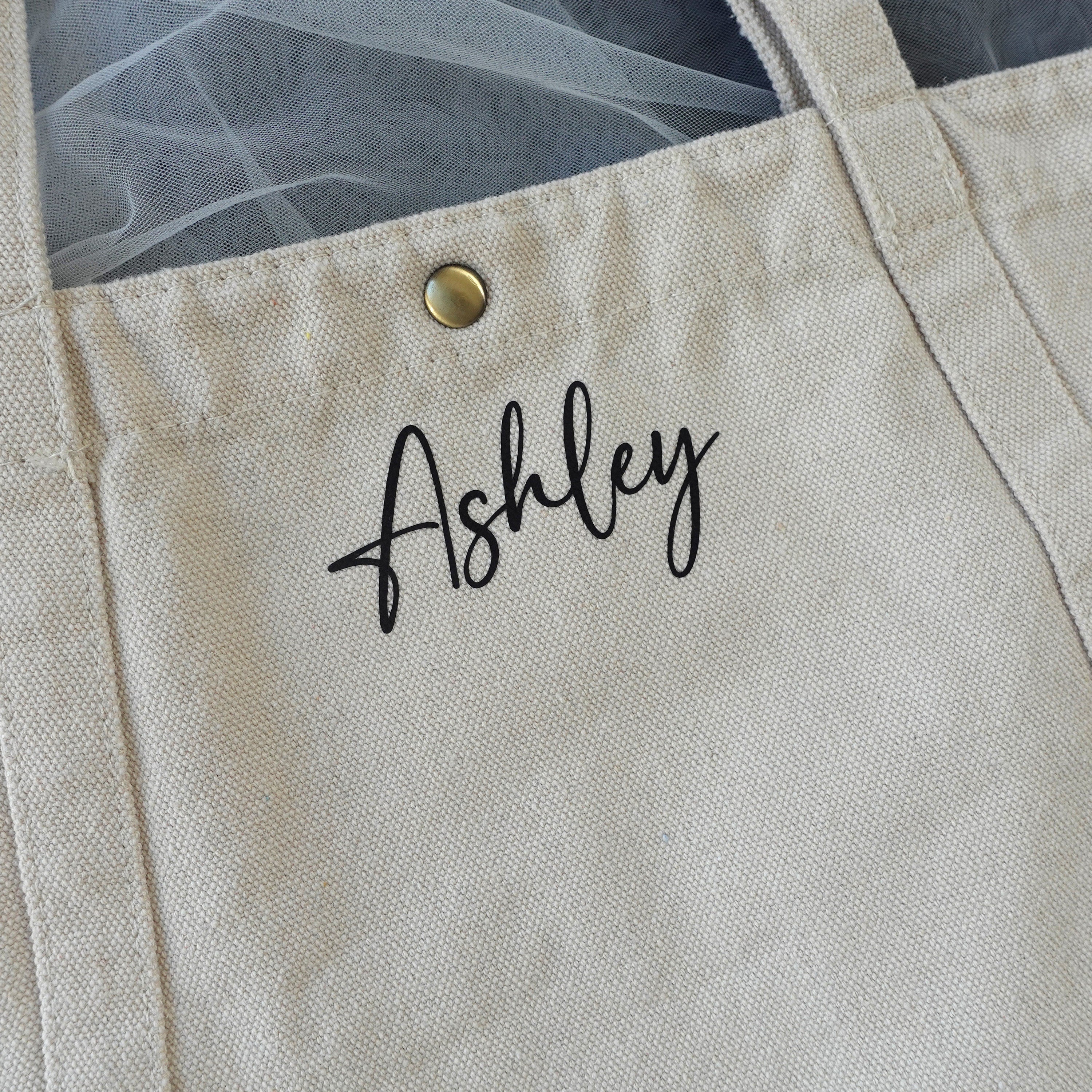 BeLettered. Personalized Canvas Tote Bag