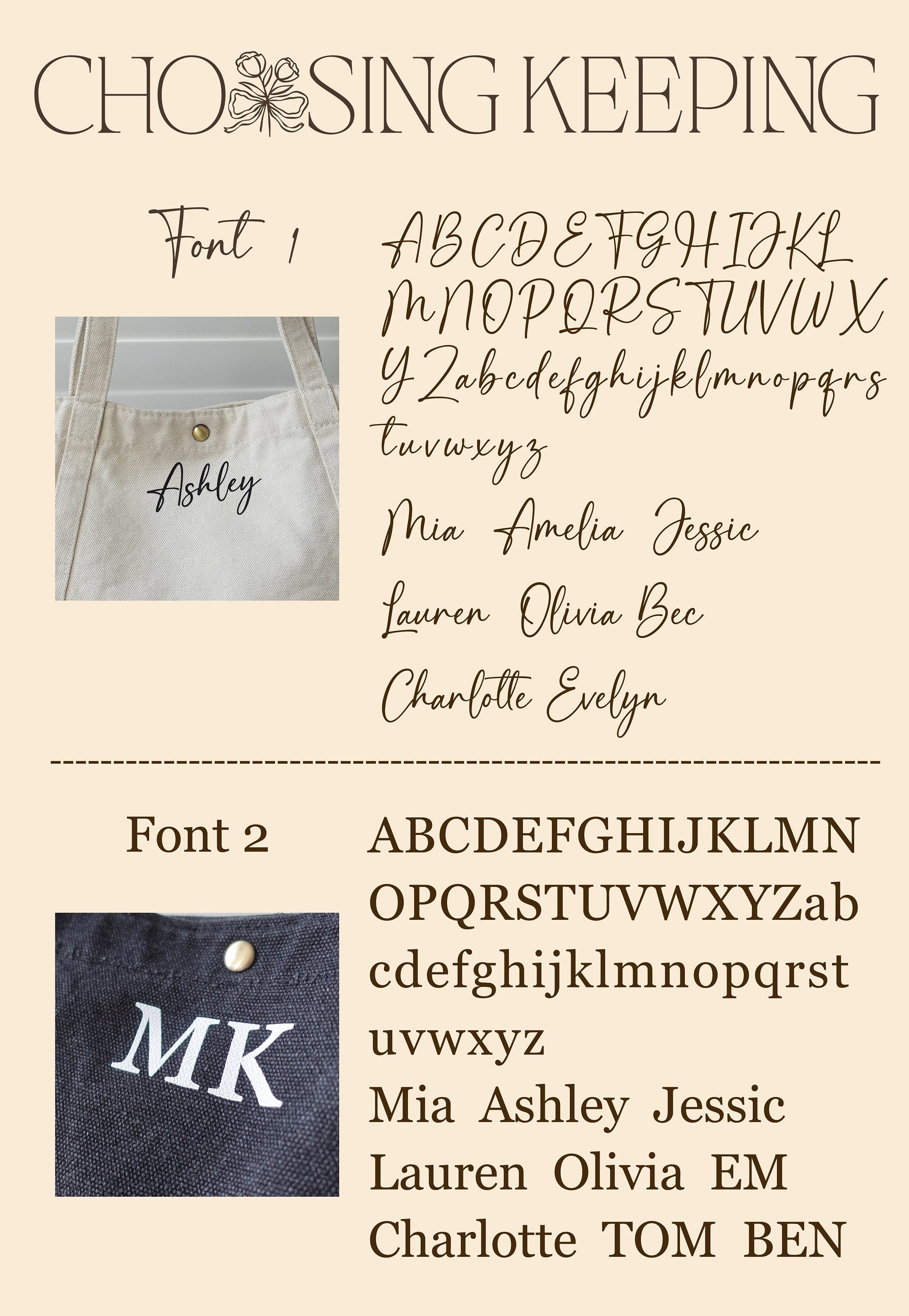 BeLettered. Personalized Canvas Tote Bag