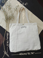 BeLettered. Personalized Canvas Tote Bag