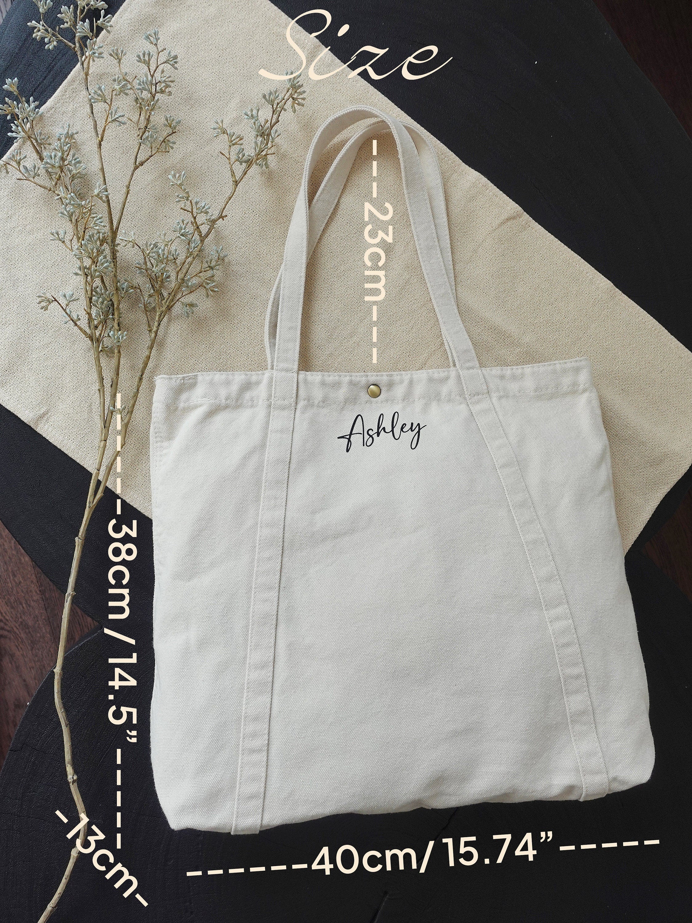 BeLettered. Personalized Canvas Tote Bag