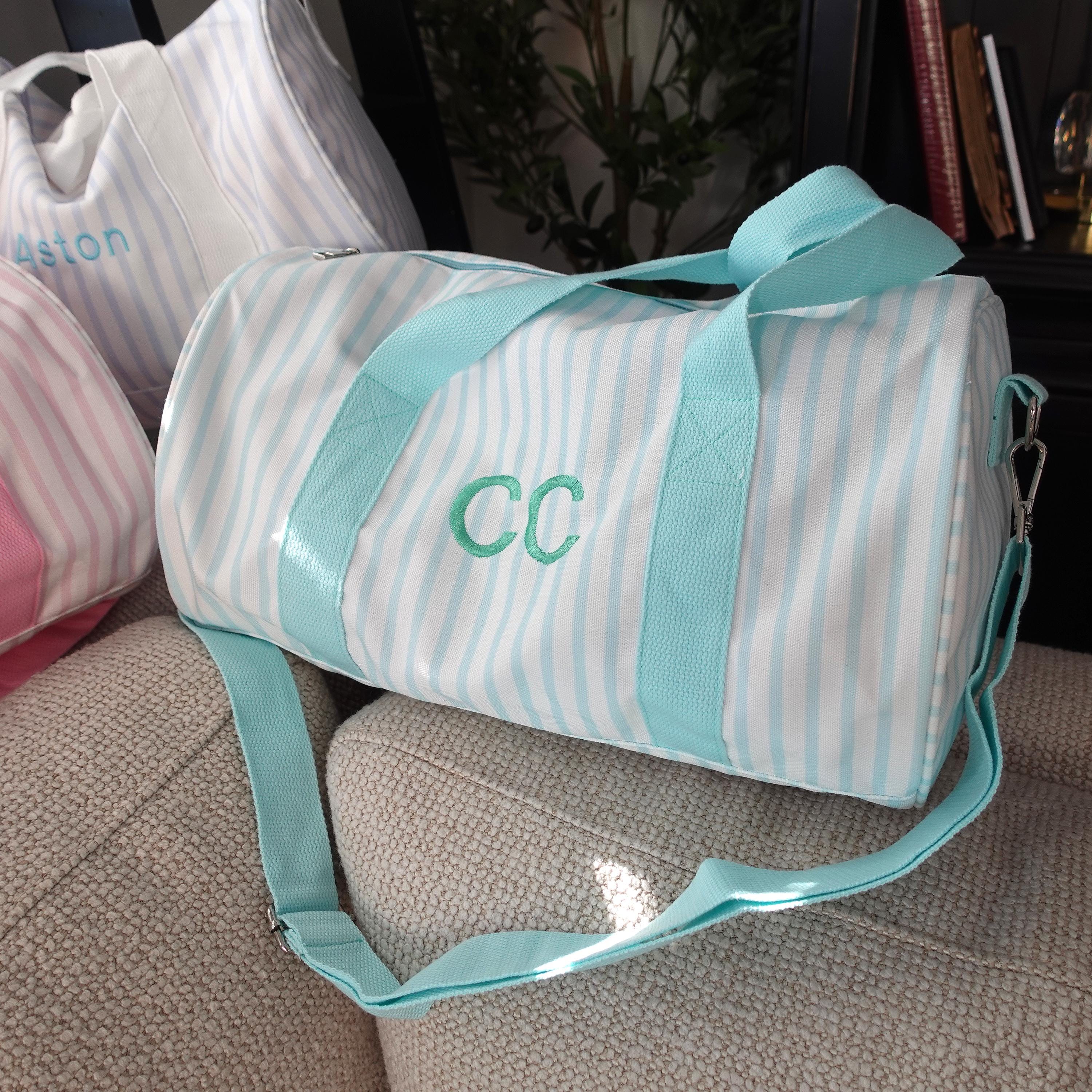 Personalized Kids Striped Duffel Bag