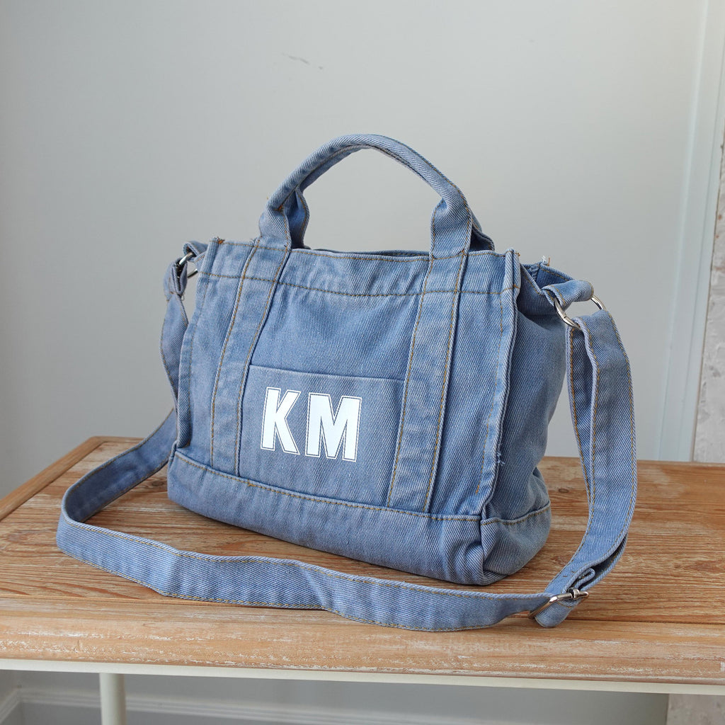 Personalized Denim Tote Bag