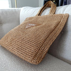 BeLettered. Personalized Woven Straw Tote Bag,Shoulder BAG