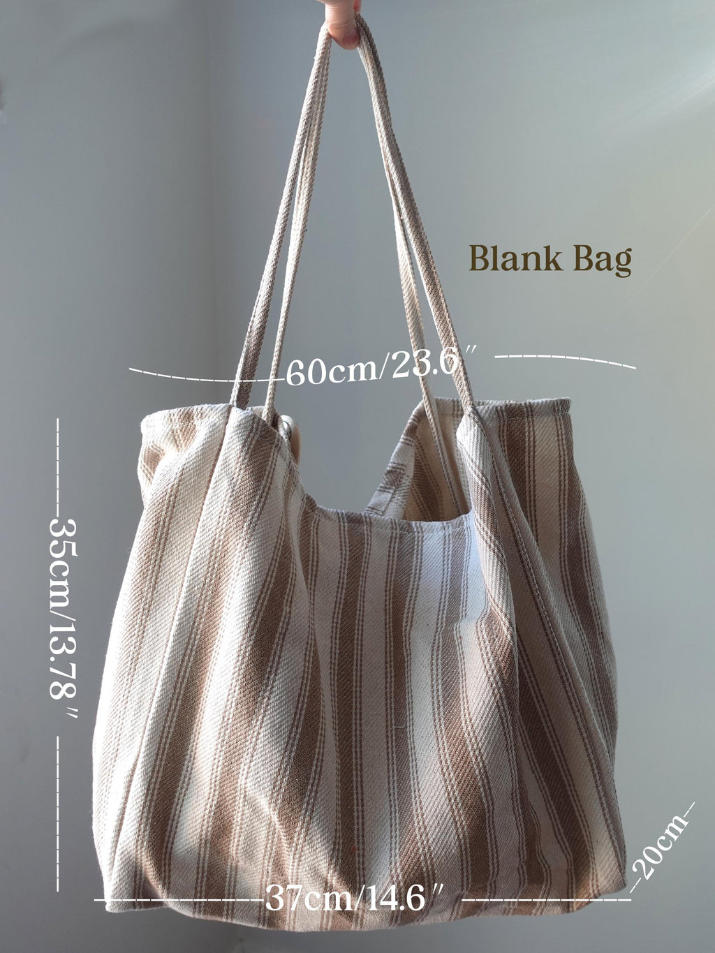 BeLettered. Personalized Striped Tote Bag
