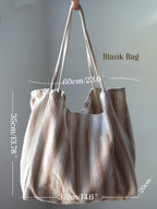 BeLettered. Personalized Striped Tote Bag