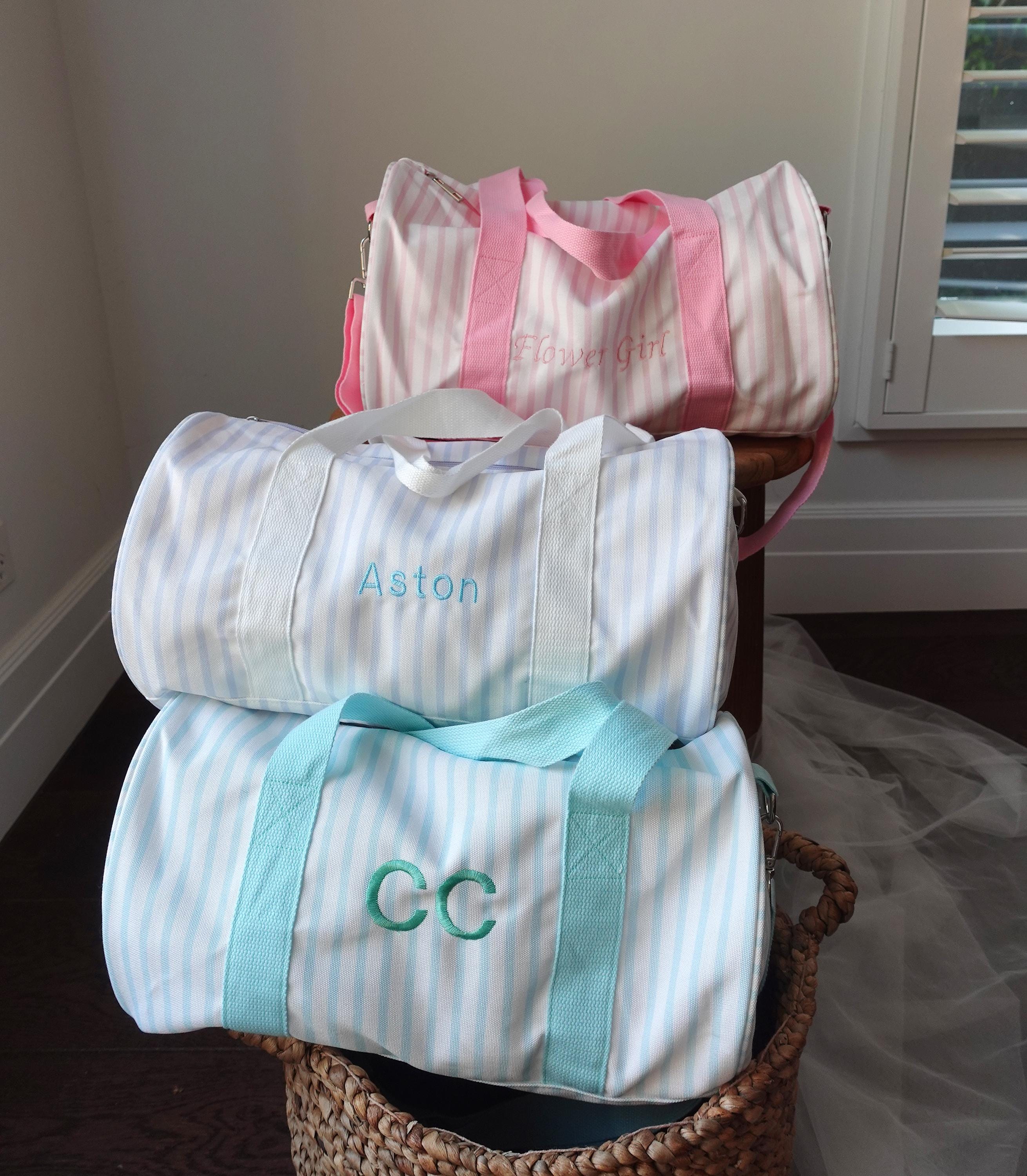 Personalized Kids Striped Duffel Bag