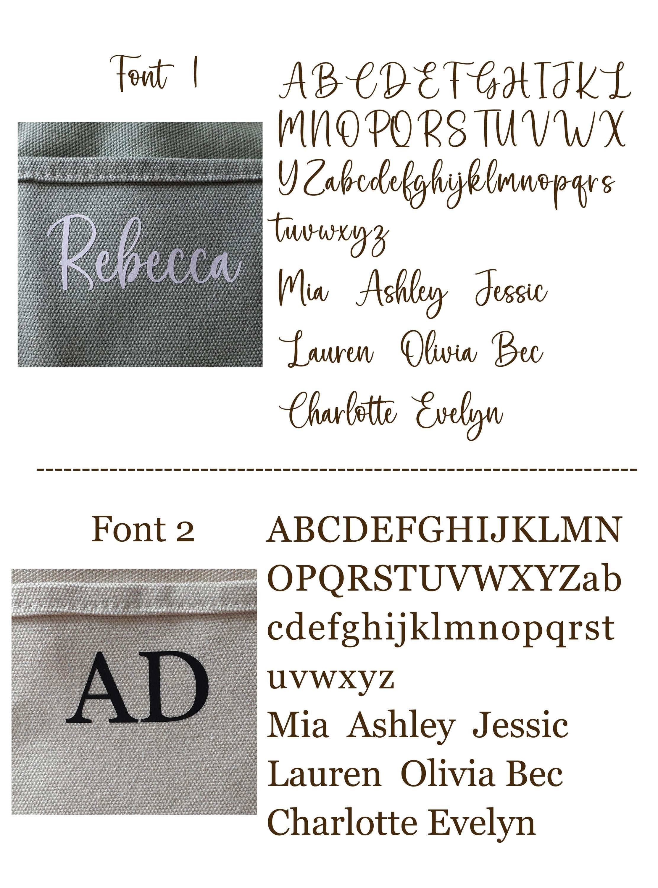 BeLettered. Personalized Canvas Tote Bag, Fits A4 Bag
