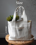BeLettered. Personalized Canvas Tote Bag, Fits A4 Bag